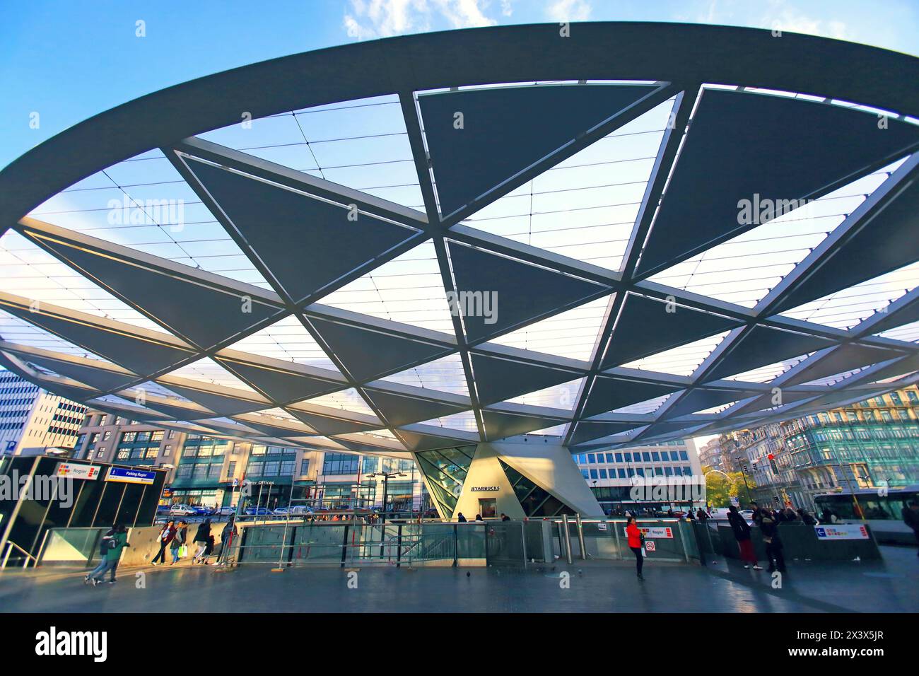 Europe, Belgique, Bruxelles. Charles Rogier place Banque D'Images