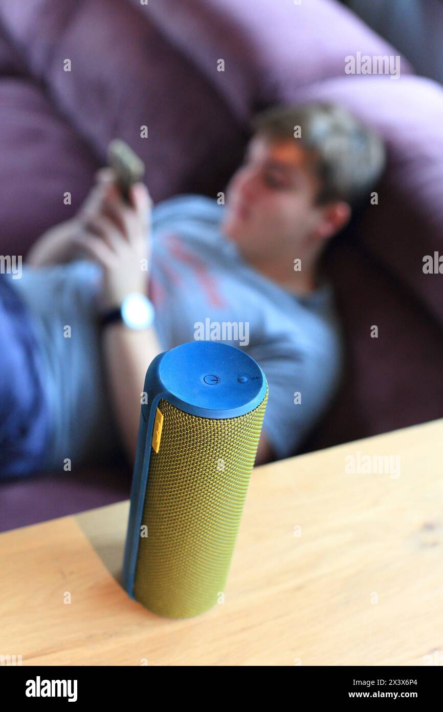 Haut-parleur connecté Banque D'Images