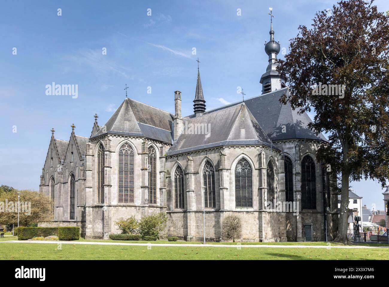 Église collégiale Saint-Ursmer, Binche, Belgique Banque D'Images