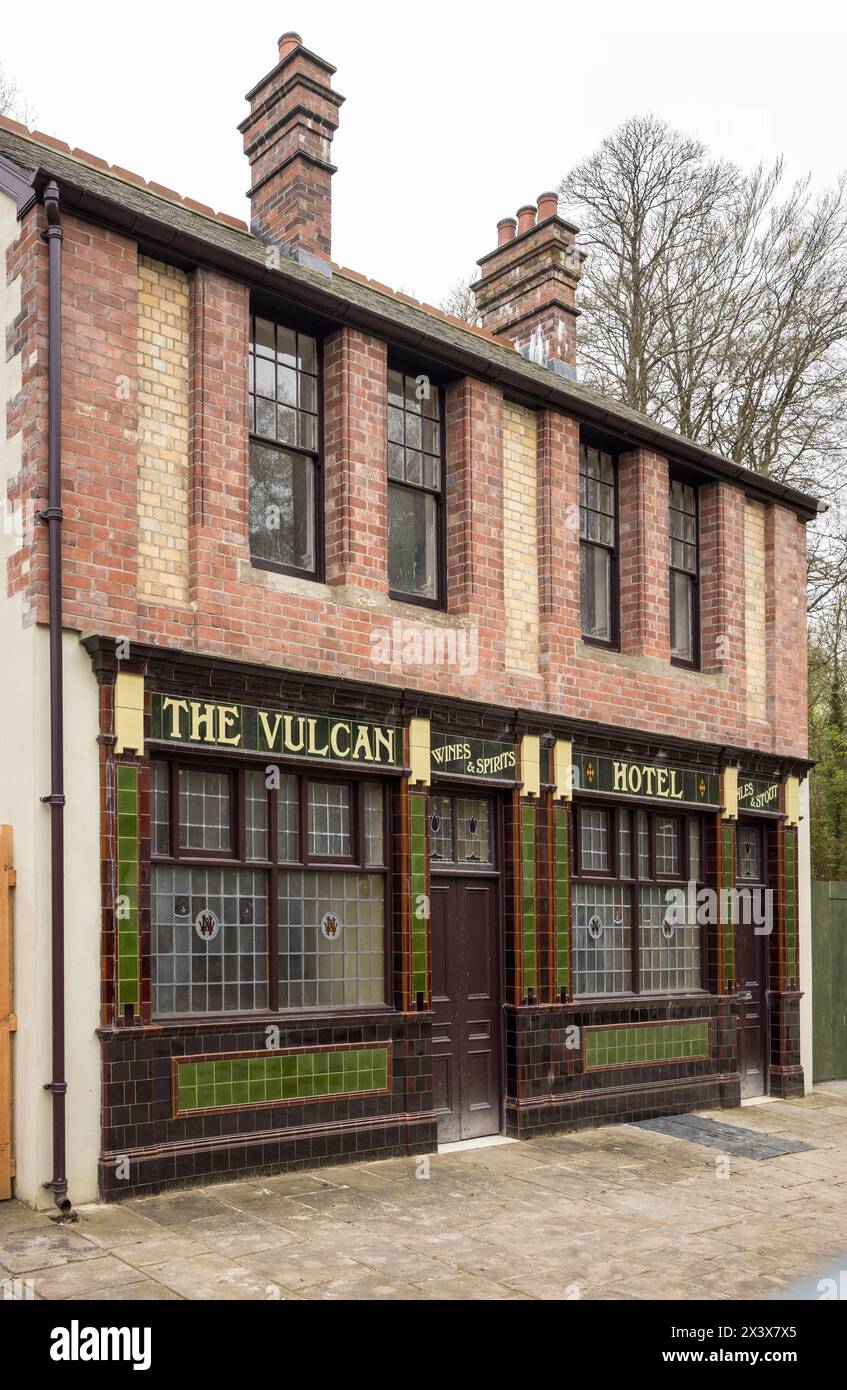 Hôtel Vulcan et maison publique, musée folklorique St Fagan, Cardiff, pays de Galles, Royaume-Uni Banque D'Images