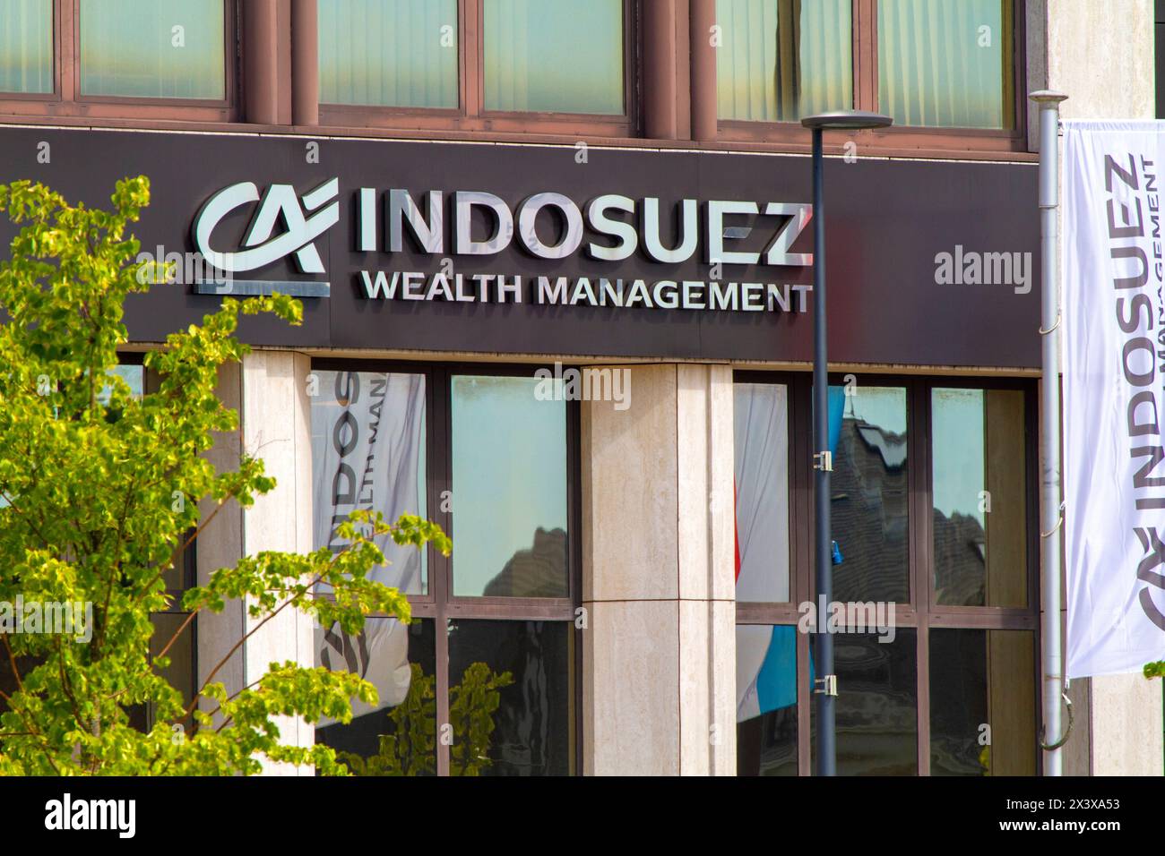 Europe, Luxembourg, ville de Luxembourg. Crédit agricole Indosuez Banque D'Images