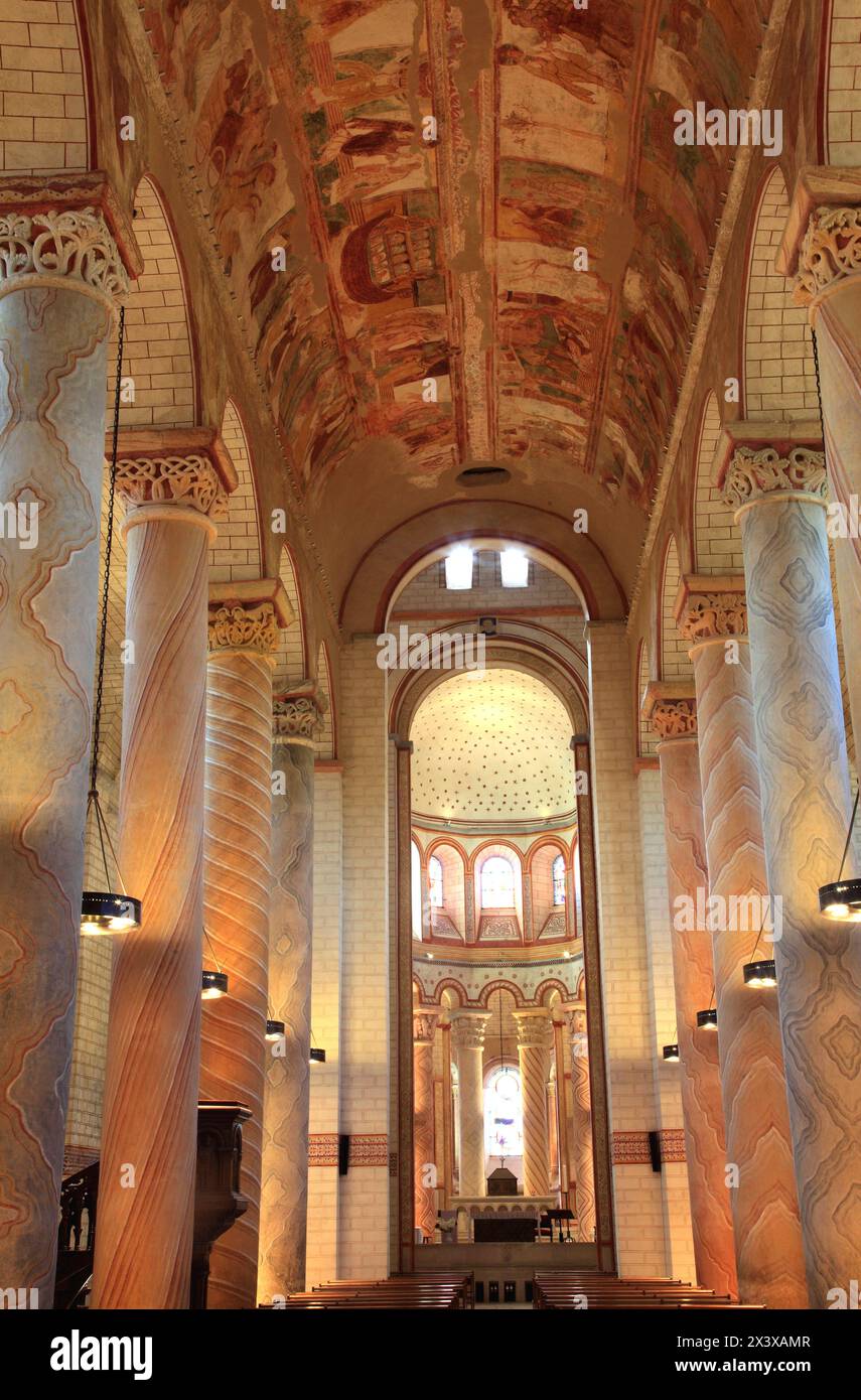 France, Nouvelle Aquitaine, Vienne département, abbaye Saint Savin (patrimoine mondial de l'UNESCO) Banque D'Images