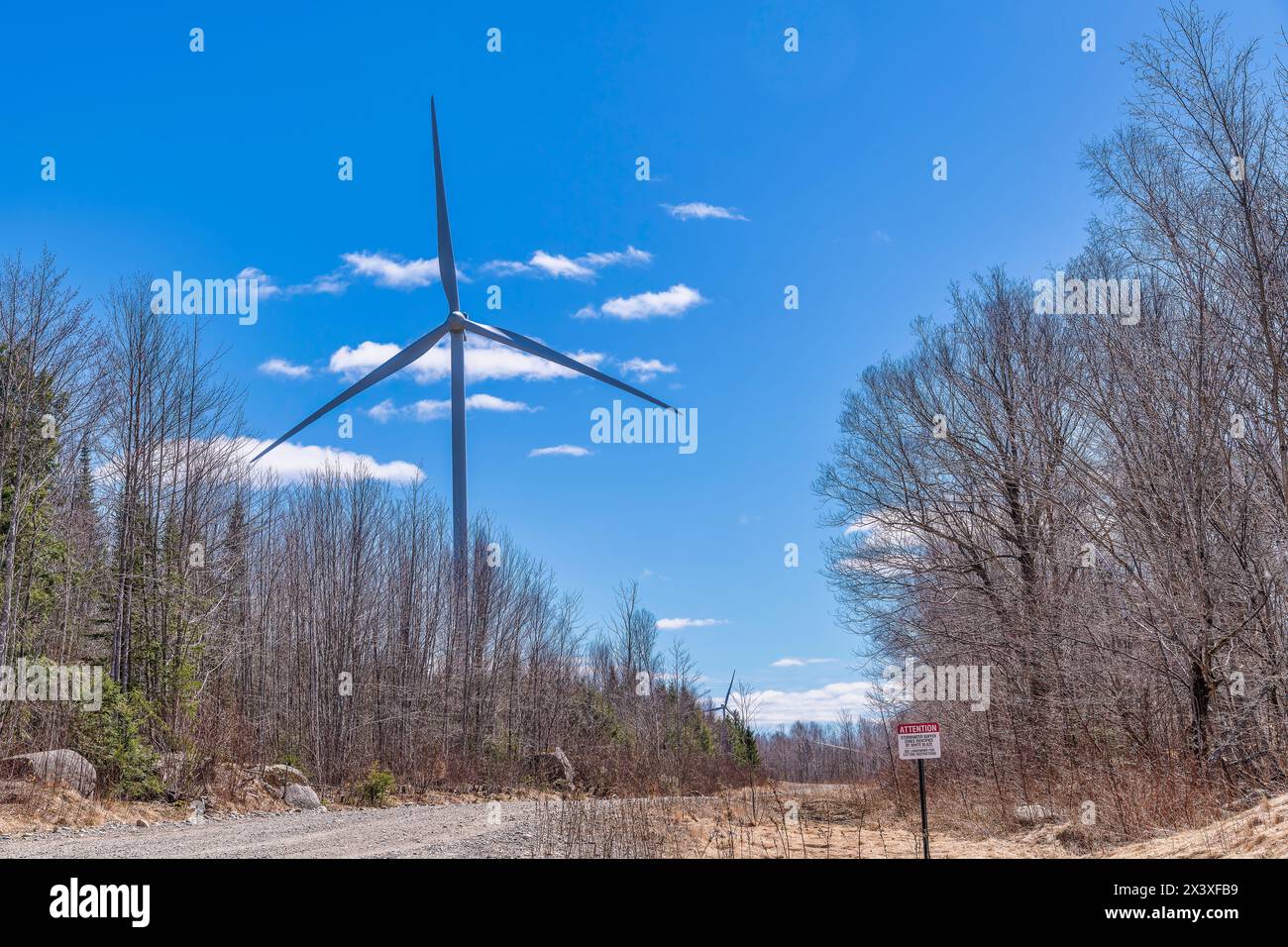 Moulins à vent dans le Maine Banque D'Images