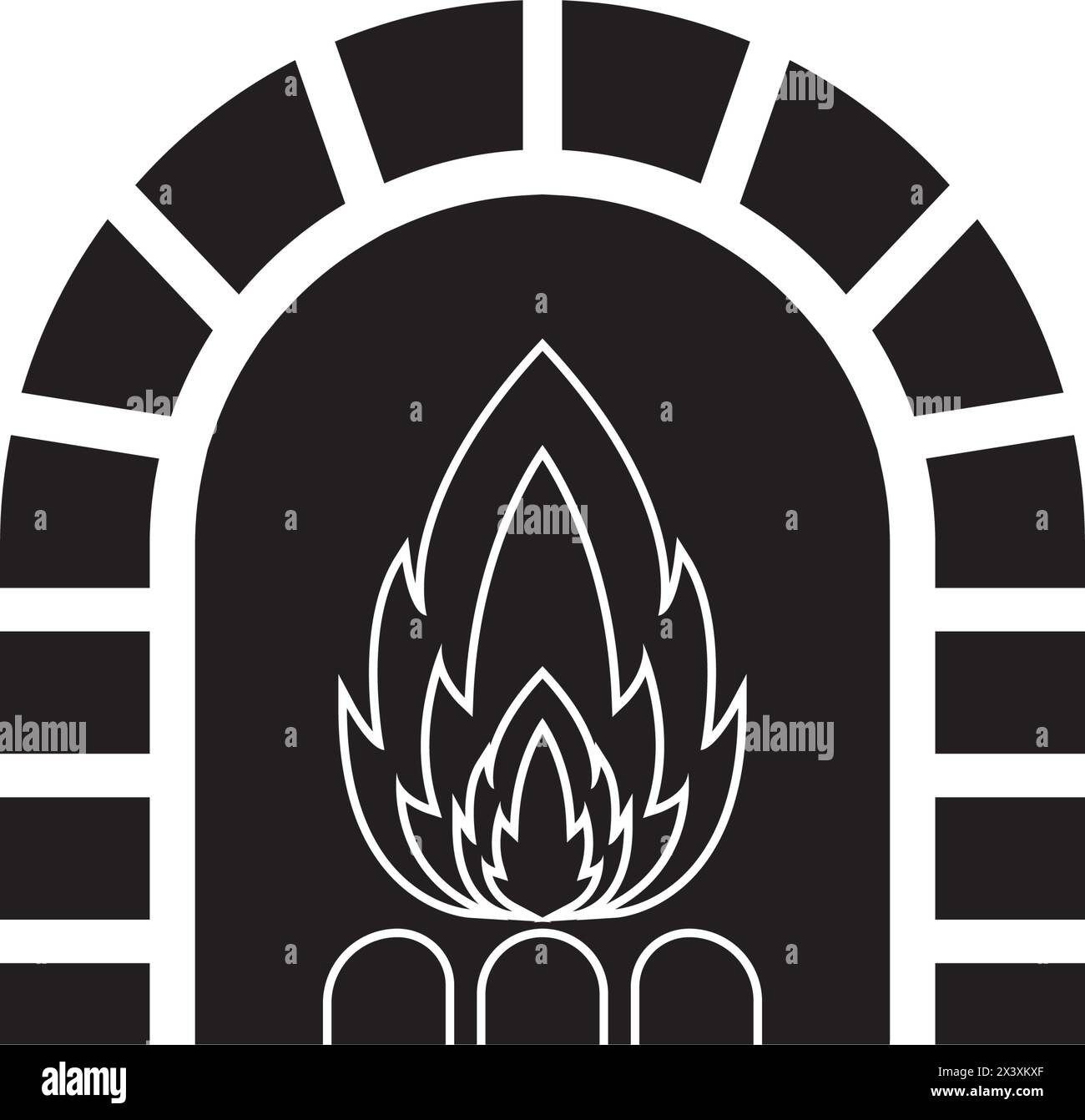 modèle de conception de vecteur de logo de four à feu Illustration de Vecteur