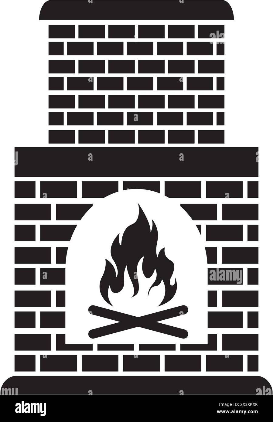 modèle de conception de vecteur de logo de four à feu Illustration de Vecteur