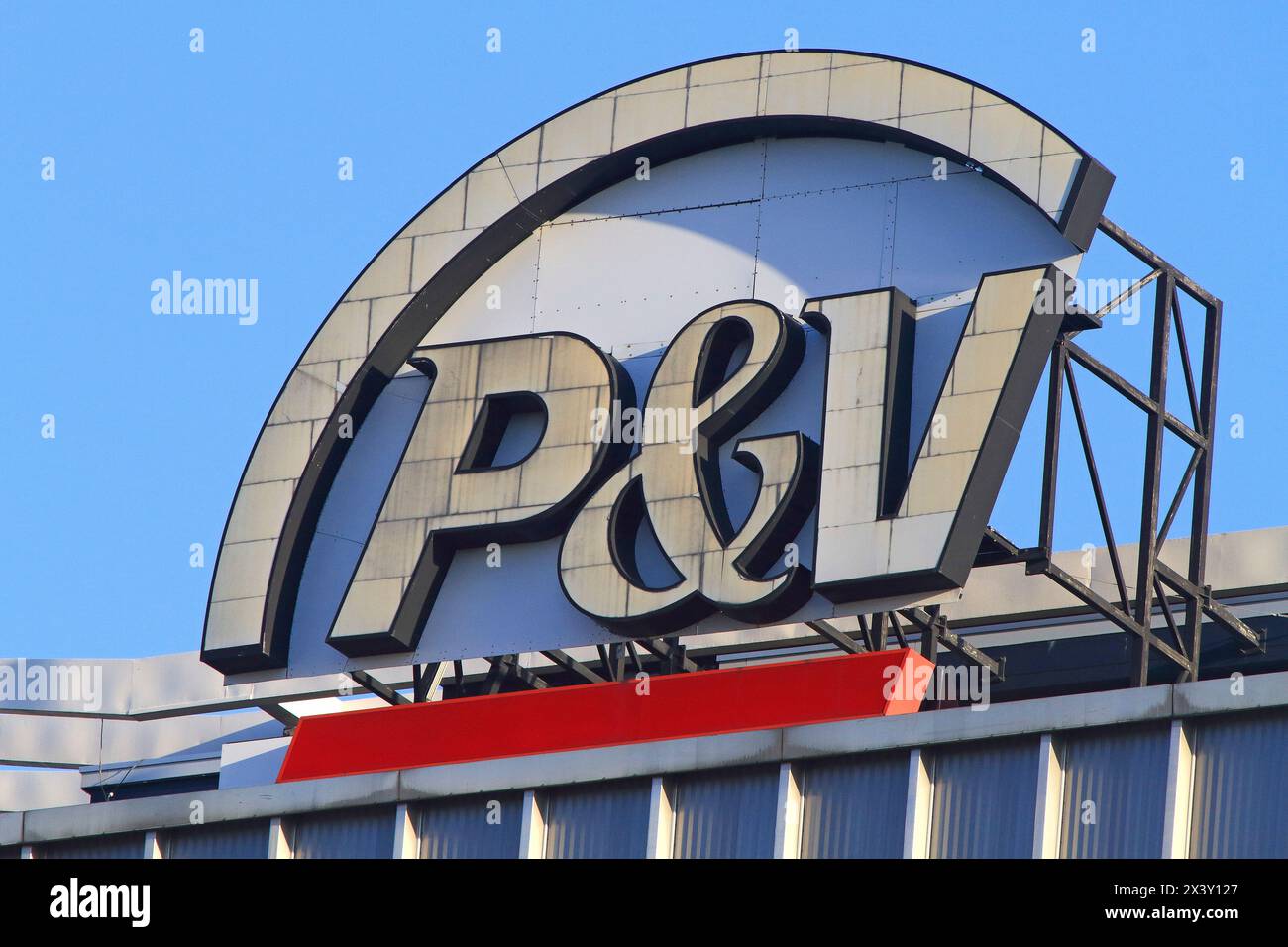 Affiche de marque P&V Groep Banque D'Images