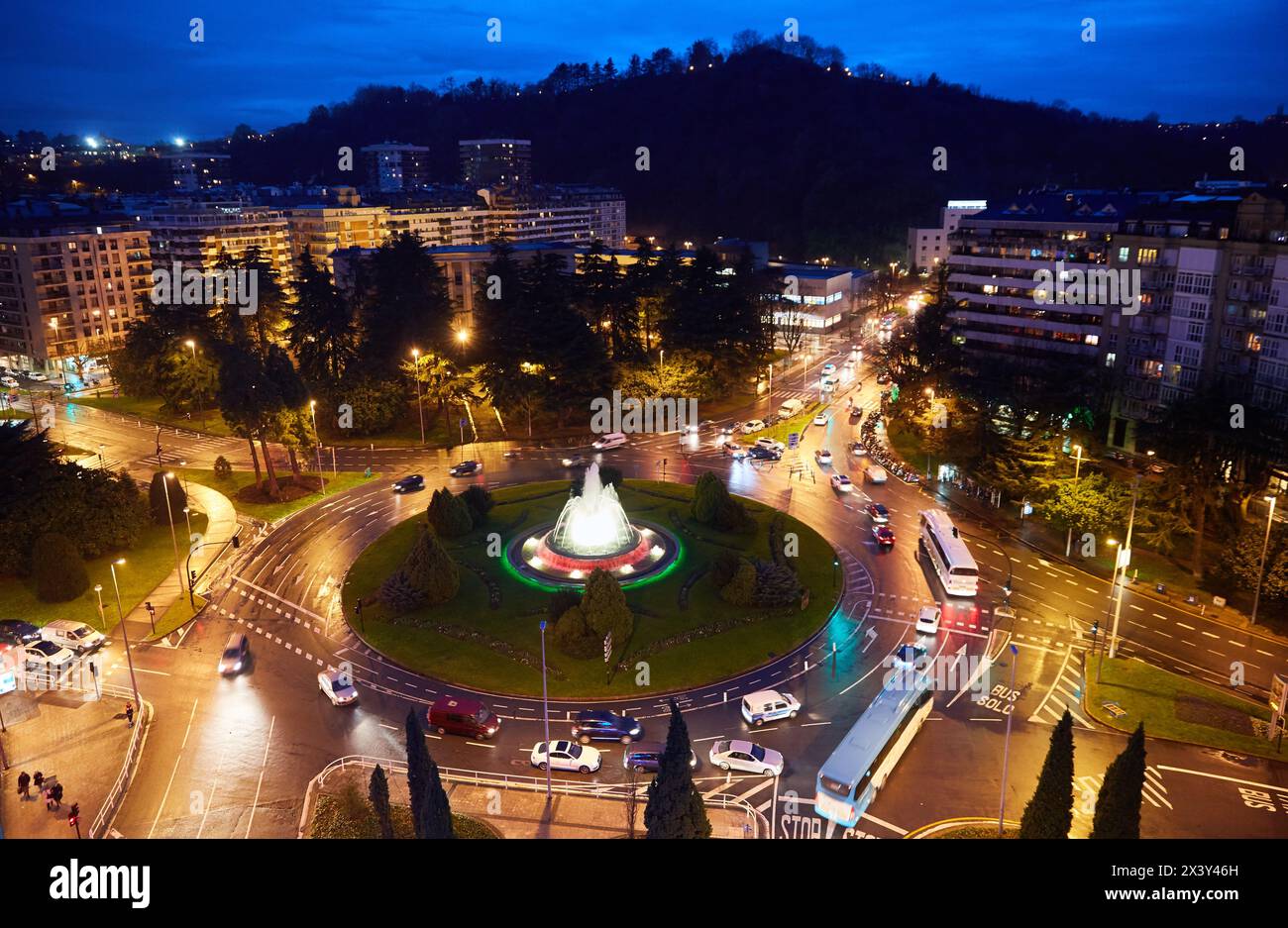 Plaza de Pio XII square, Donostia, San Sebastian, Pays Basque, Espagne. Banque D'Images