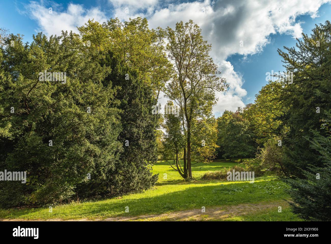 Le parc historique Spring Park Kronthal, Kronberg Im Taunus, Allemagne Banque D'Images