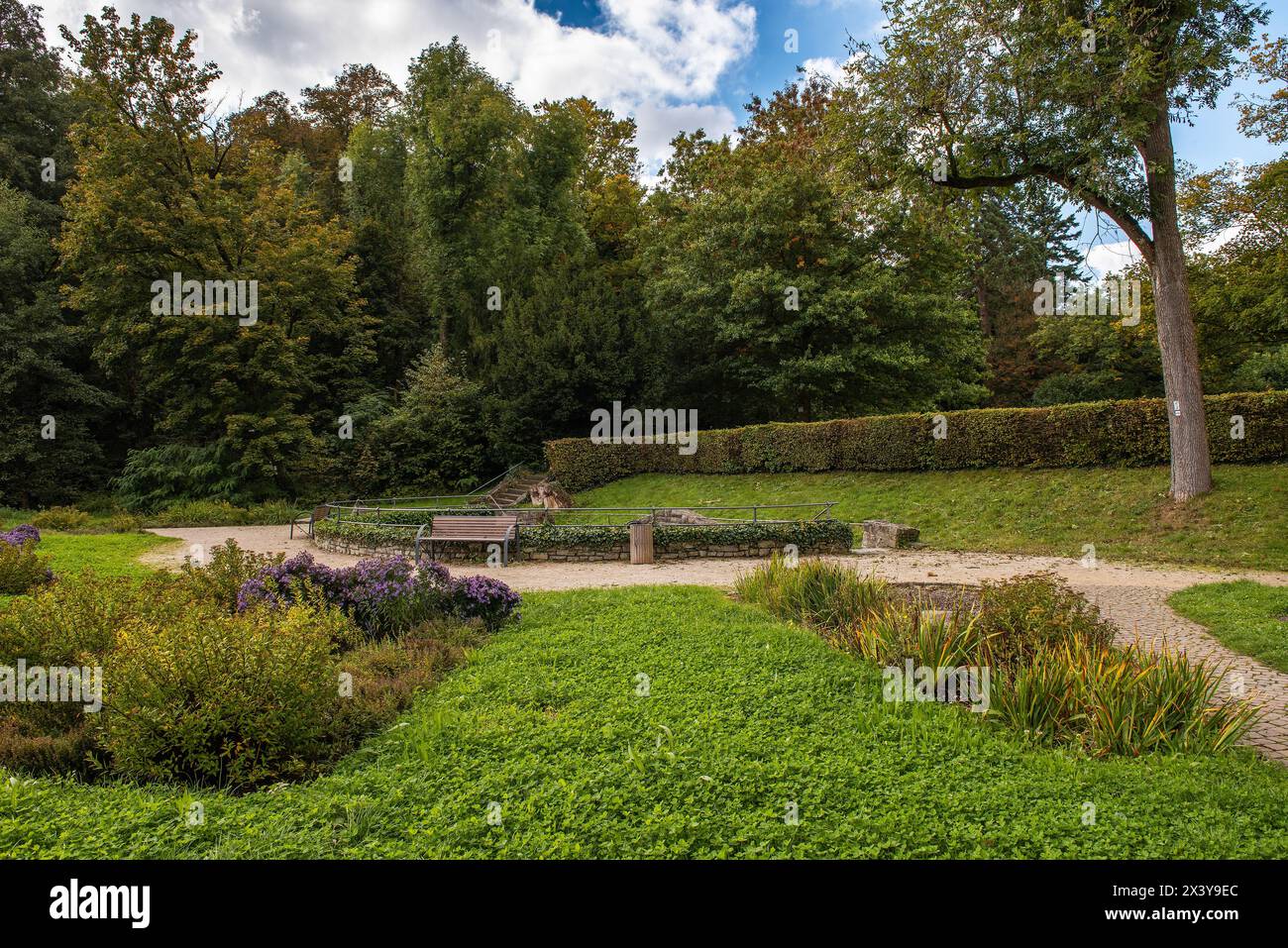 Le parc historique Spring Park Kronthal, Kronberg Im Taunus, Allemagne Banque D'Images