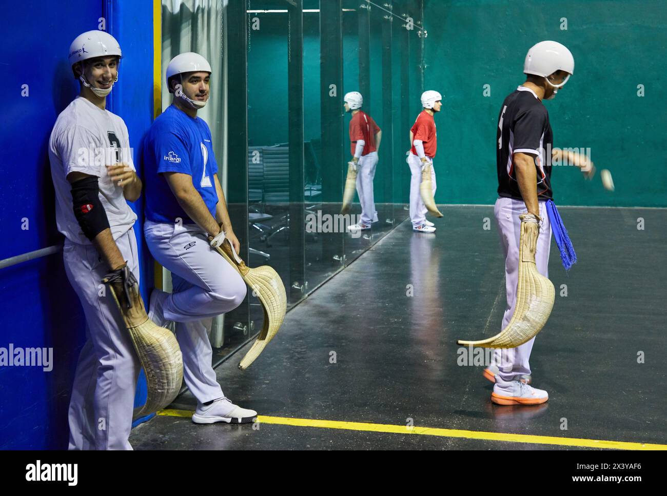Jai Alai, Zesta-Punta (Pointe Du Panier), Fronton Atano, Donostia, San Sebastian, Gipuzkoa, Pays Basque, Espagne, Europe Banque D'Images