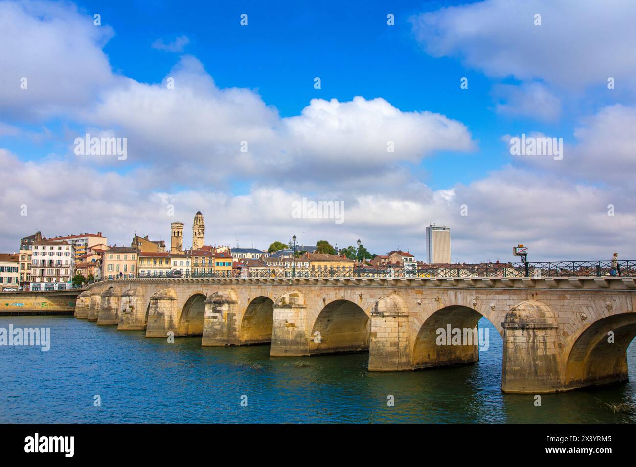France, Saône-et-Loire, Mâcon. Pont Saint-Laurent Banque D'Images