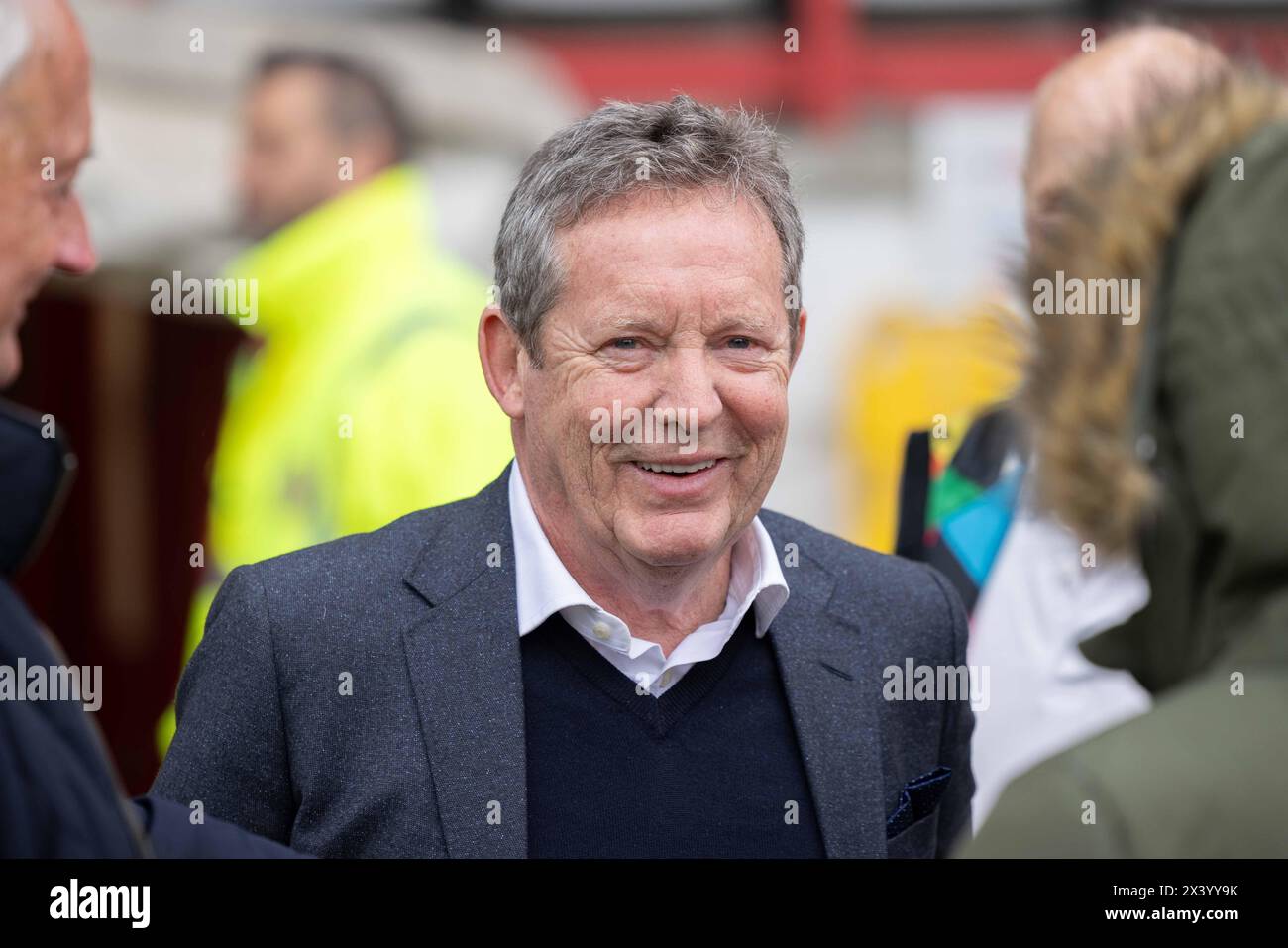 PDG de Lamex Food Group et propriétaire / président du Stevenage Football Club Phillip / Phil Wallace au stade Lamex Banque D'Images