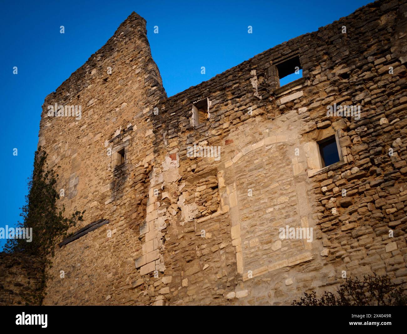 Partie des vestiges du Château de Lagnes, Lagnes, Luberon, Vaucluse, Provence, France Banque D'Images