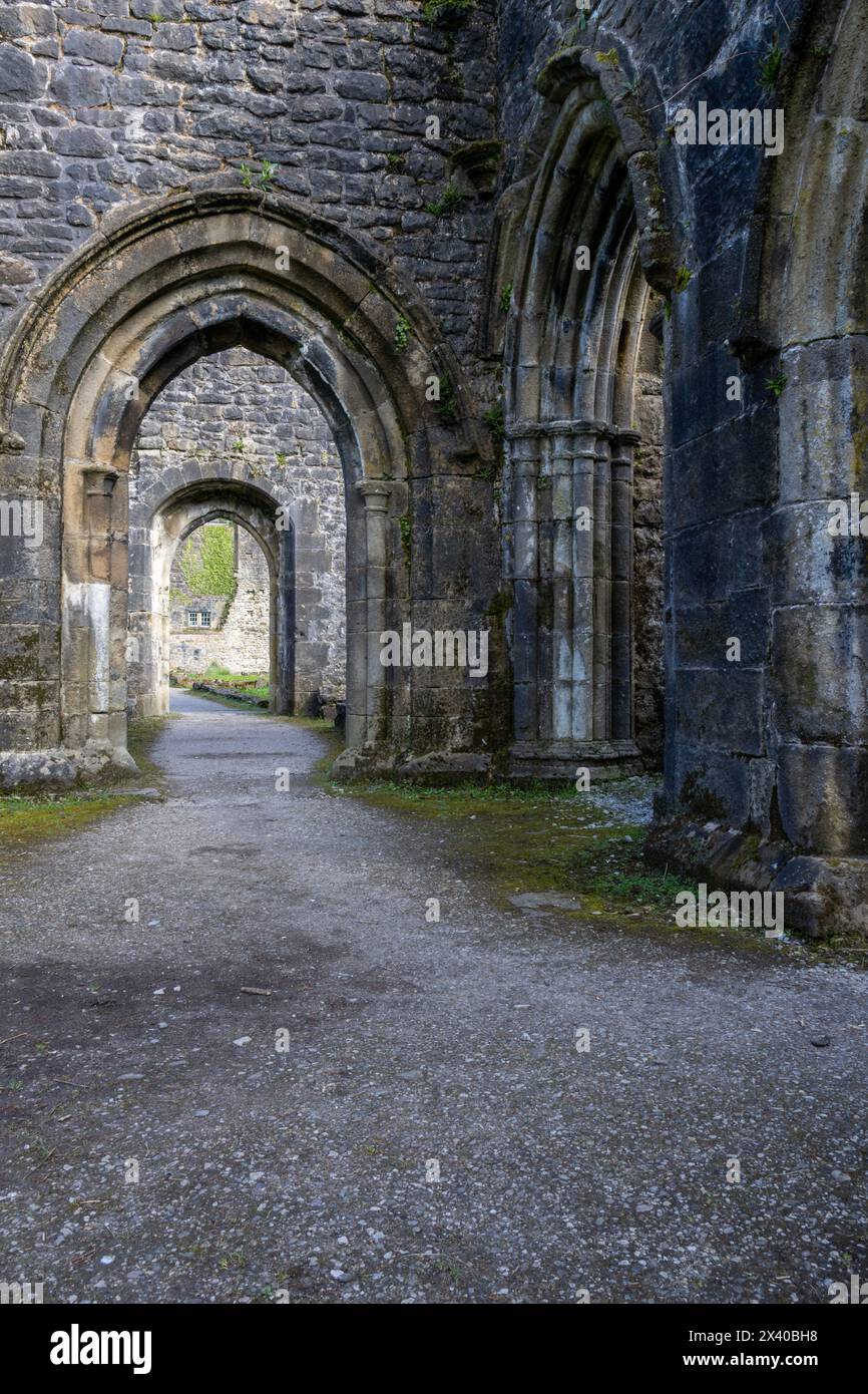 Portes multiples dans l'abbaye de Whalley à Whalley, Lancashire, Angleterre Banque D'Images