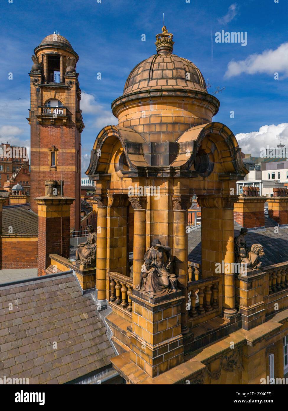 Toits en terre cuite à Manchester Banque D'Images