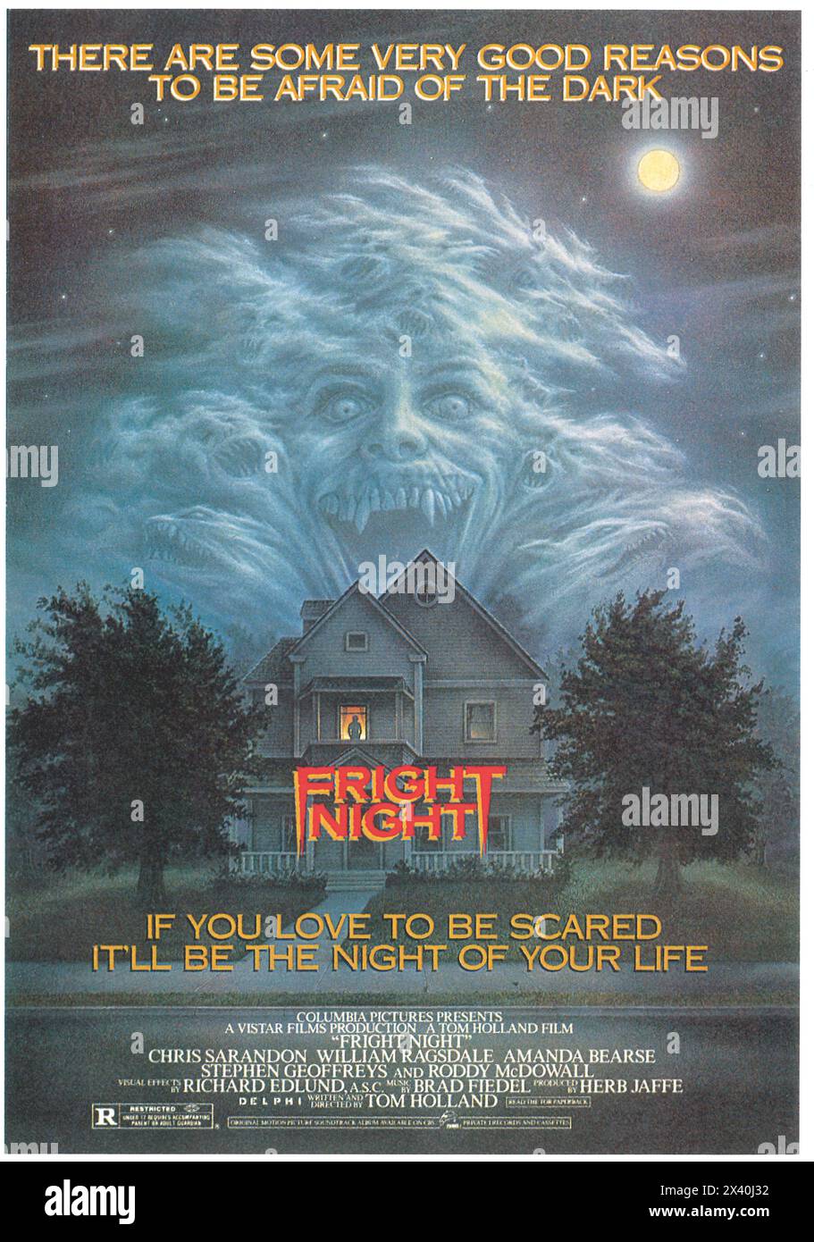 Affiche du film Fright Night 1986, dir Tom Holland Banque D'Images