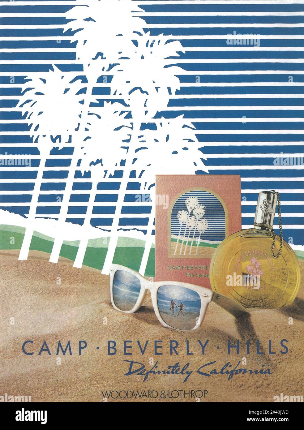 1986 Camp Beverly Hills ad - définitivement Californie Banque D'Images