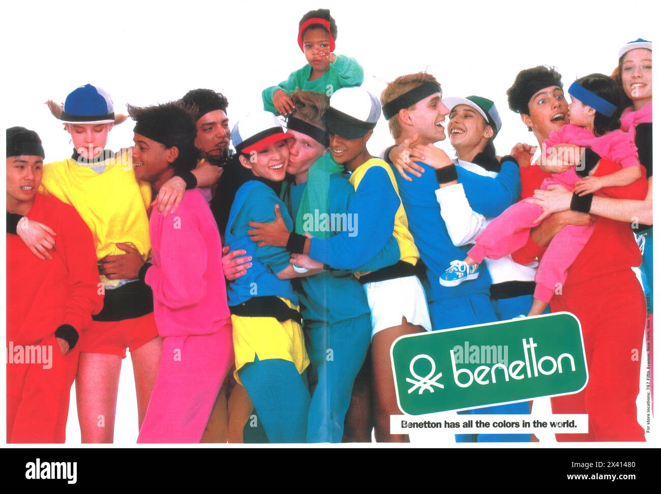 1984 annonce United Colors of Benetton Sportswear Banque D'Images