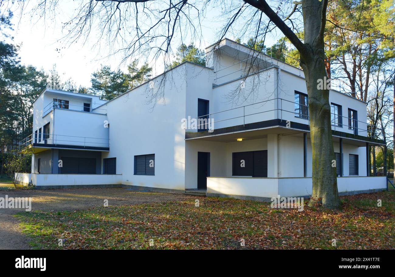 Bauhaus Masterhaus Villa à Dessau, Allemagne Banque D'Images