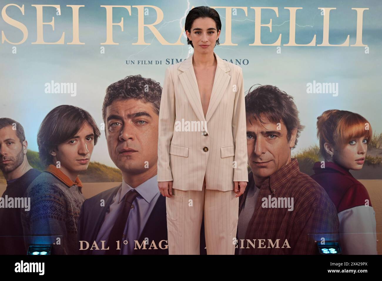 Rome, Italie. 29 avril 2024. Michela de Rossi assiste au tapis rouge du film 'Sei fratelli' au Cinéma Barberini. Crédit : SOPA images Limited/Alamy Live News Banque D'Images
