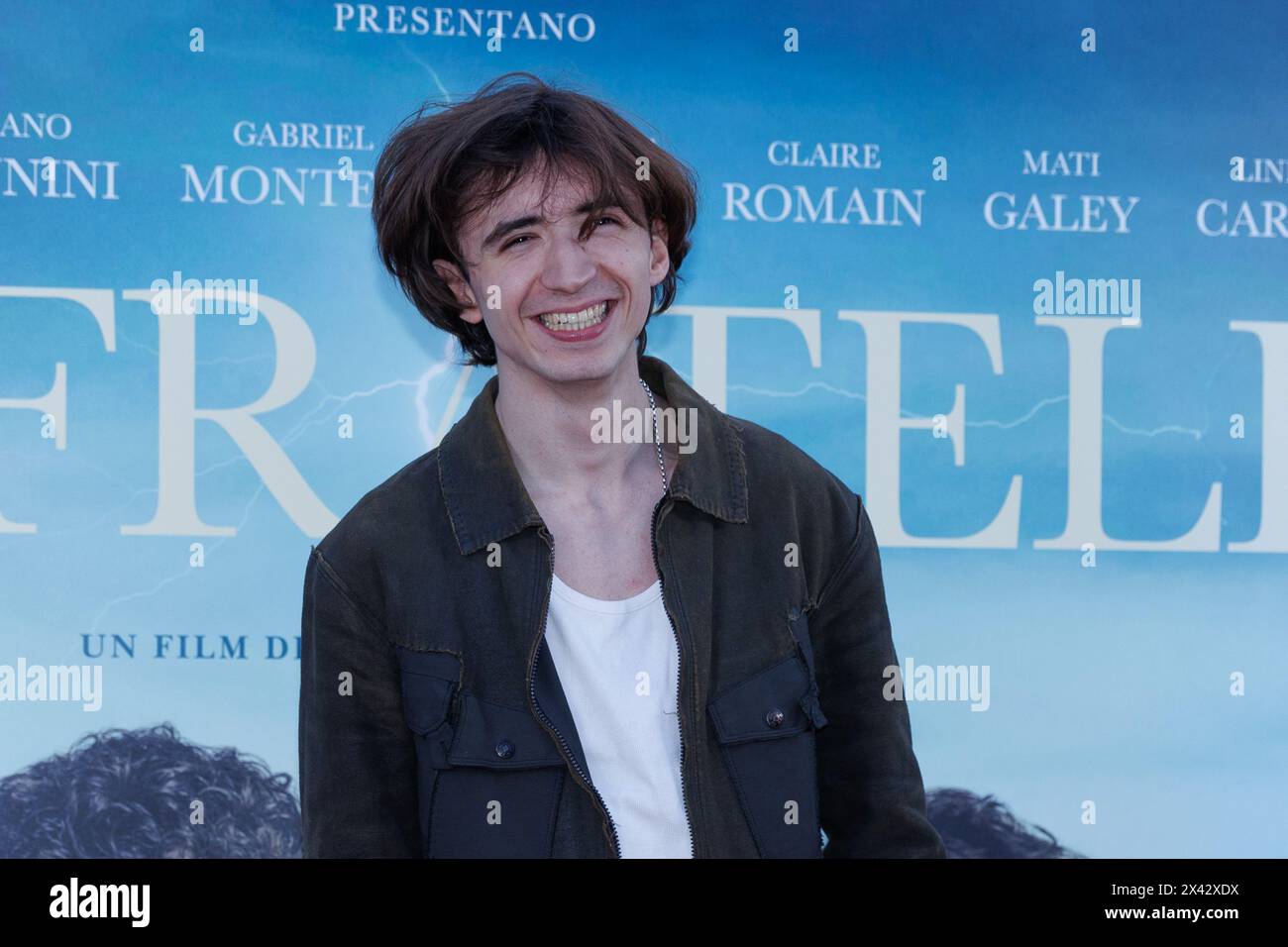 Mati Galey lors de la première du film SEI FRATELLI, 29 avril 2024 au Cinema Barberini, Rome, Italie Banque D'Images