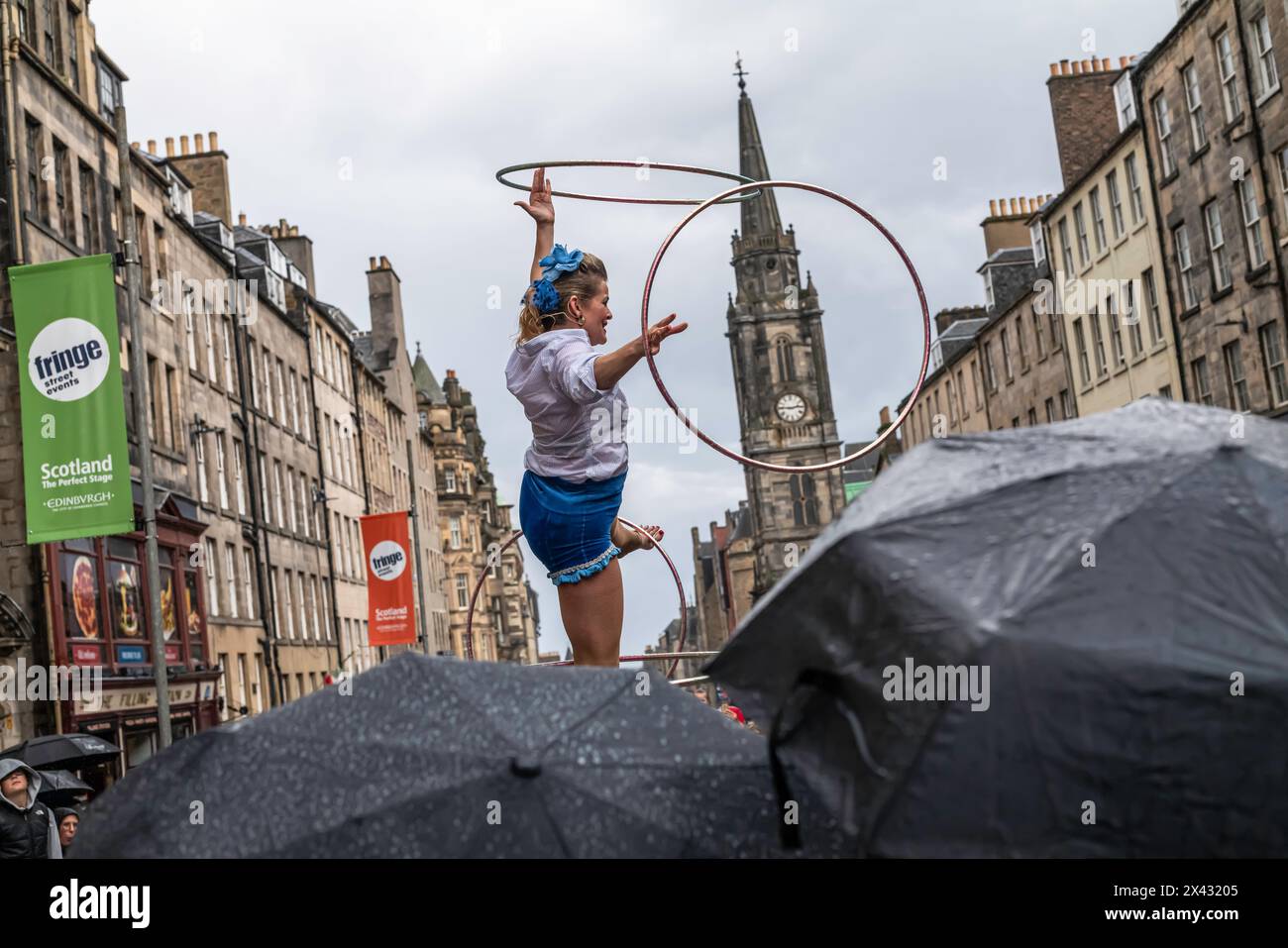 Édimbourg, Midlothian, Écosse, Royaume-Uni. 13 août 2023. Artistes de rue sur et autour du Royal Mile lors du festival des arts mondialement connu d'Édimbourg. C Banque D'Images
