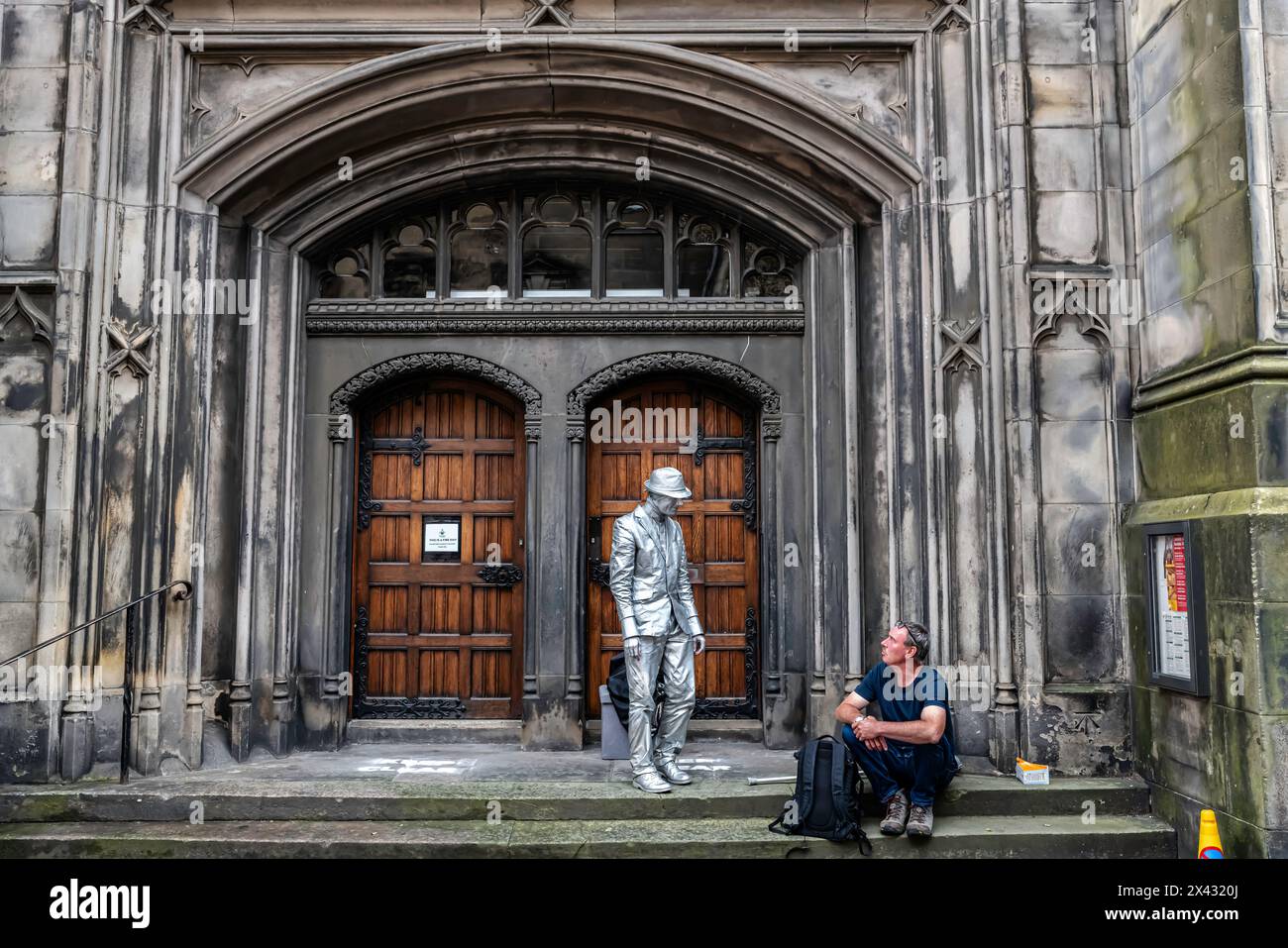 Édimbourg, Midlothian, Écosse, Royaume-Uni. 13 août 2023. Artistes de rue sur et autour du Royal Mile lors du festival des arts mondialement connu d'Édimbourg. C Banque D'Images