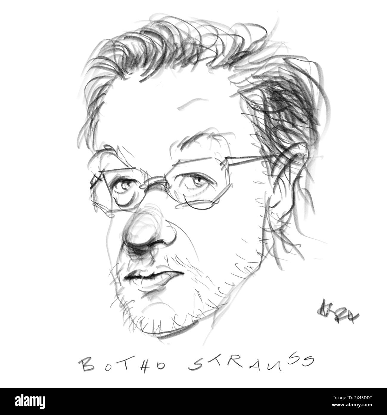 Portrait de l'auteur Botho Strauss Banque D'Images