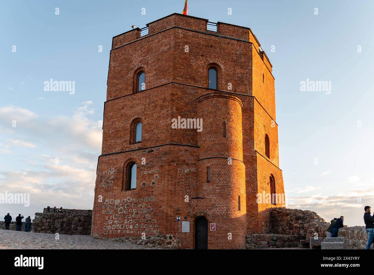 Tour du château de Gediminas, Vilnius, Lituanie Banque D'Images