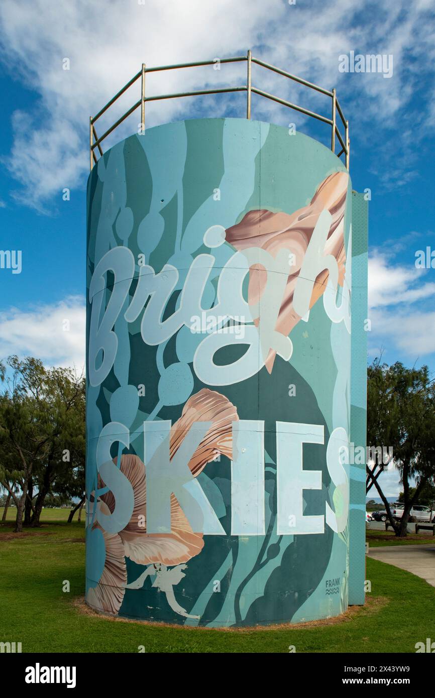 Water Tower Art de Frank et Mimi, The Spit, Queensland, Australie Banque D'Images