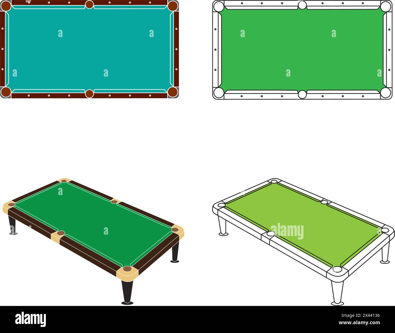 Conception de symbole d'illustration vectorielle d'icône de table de billard Illustration de Vecteur