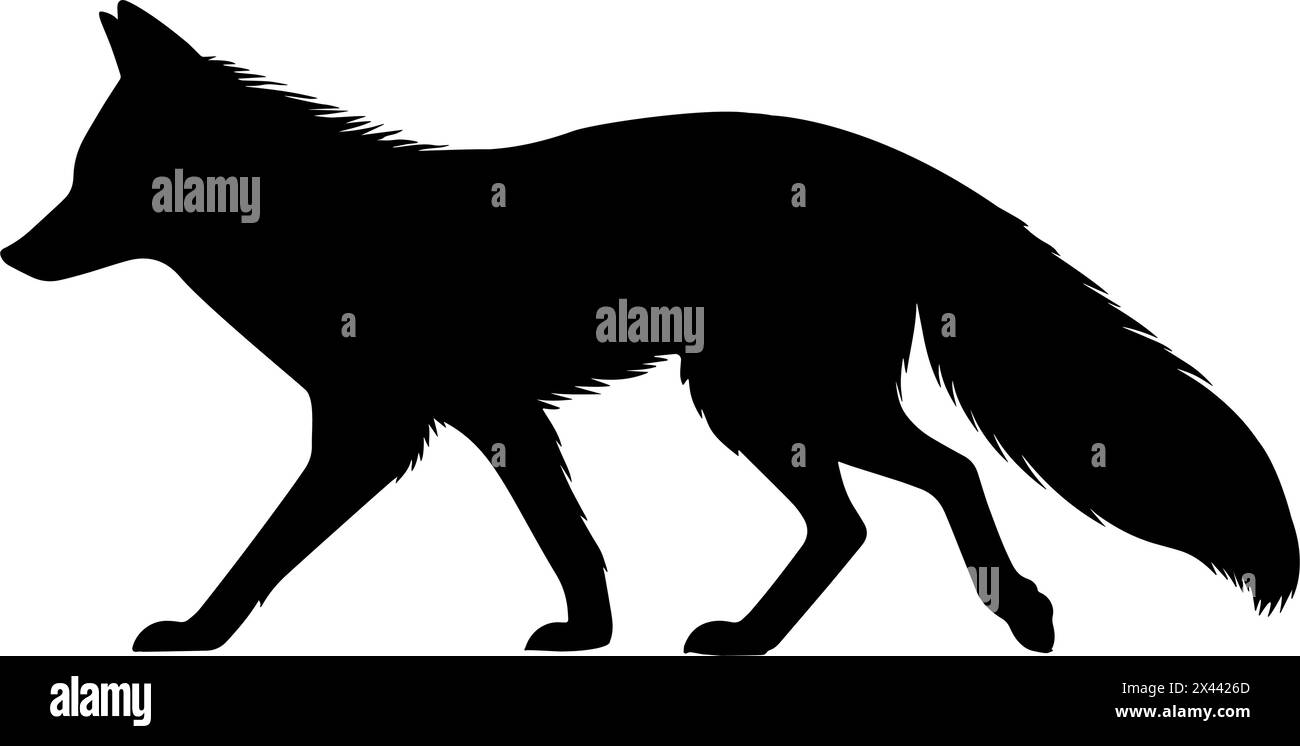 Symbole d'icône silhouette renard. Illustration vectorielle Illustration de Vecteur