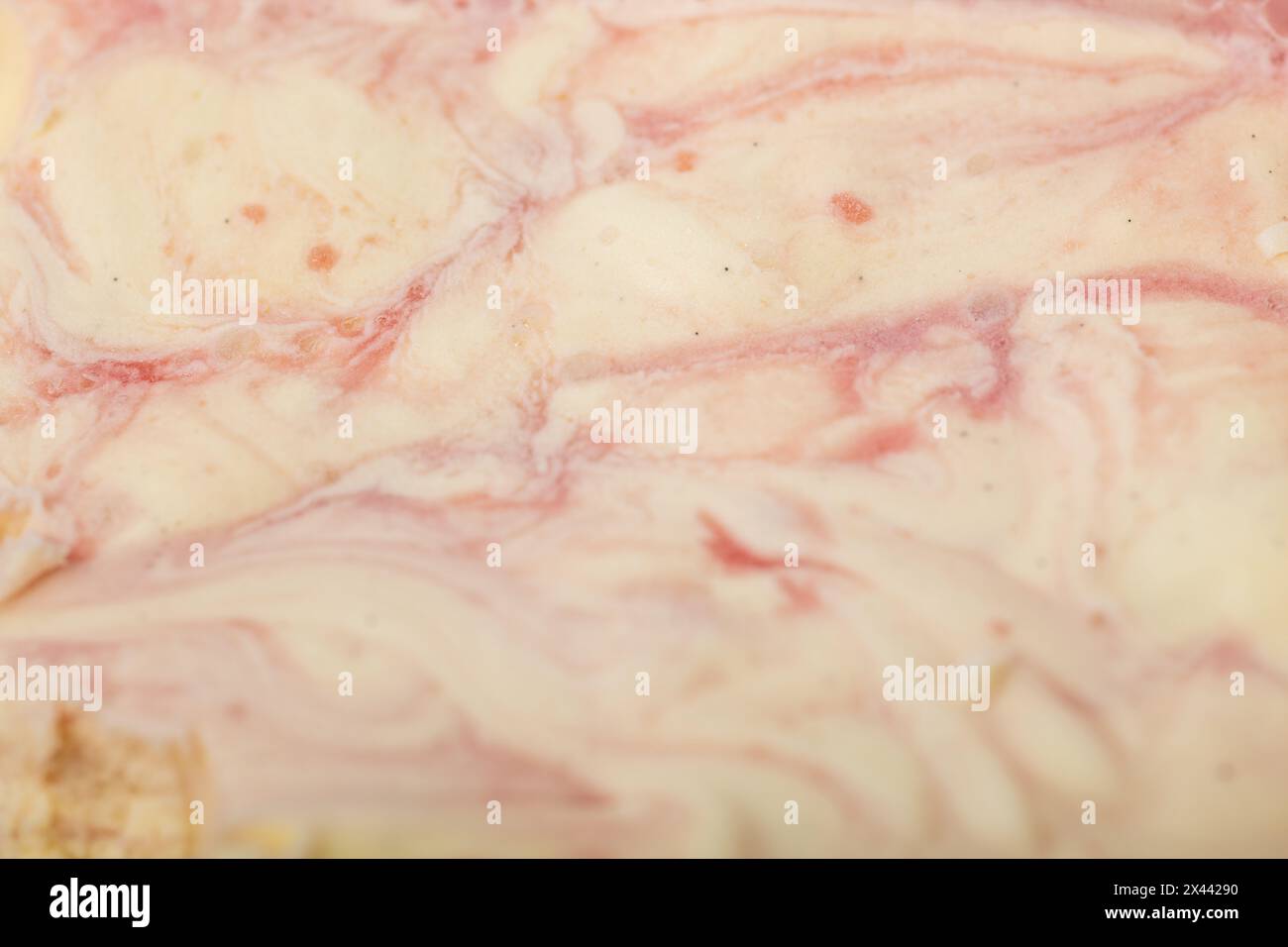 Crème glacée fraîche à la vanille maison avec de la canneberge variegato comme texture de fond Banque D'Images