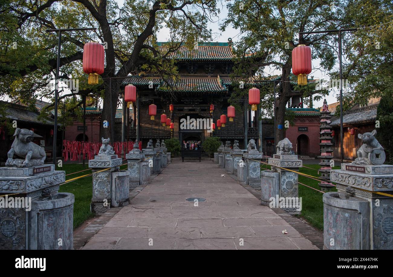 Chinois, temple taoïste, voyage, shanxi, chine Banque D'Images