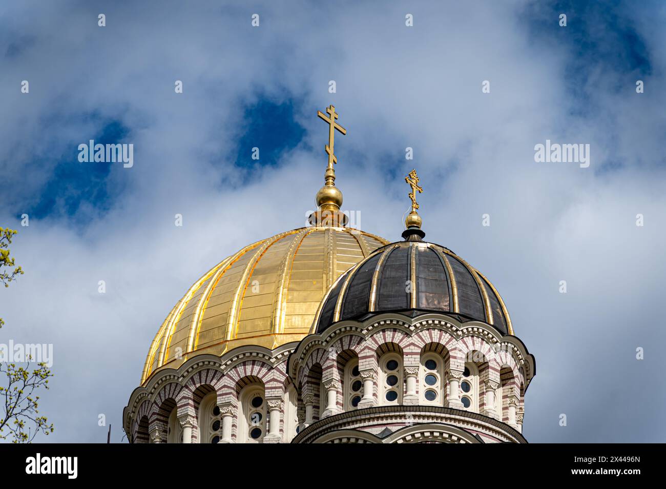 Riga Nativité du Christ Cathédrale orthodoxe, Riga, Lettonie Banque D'Images