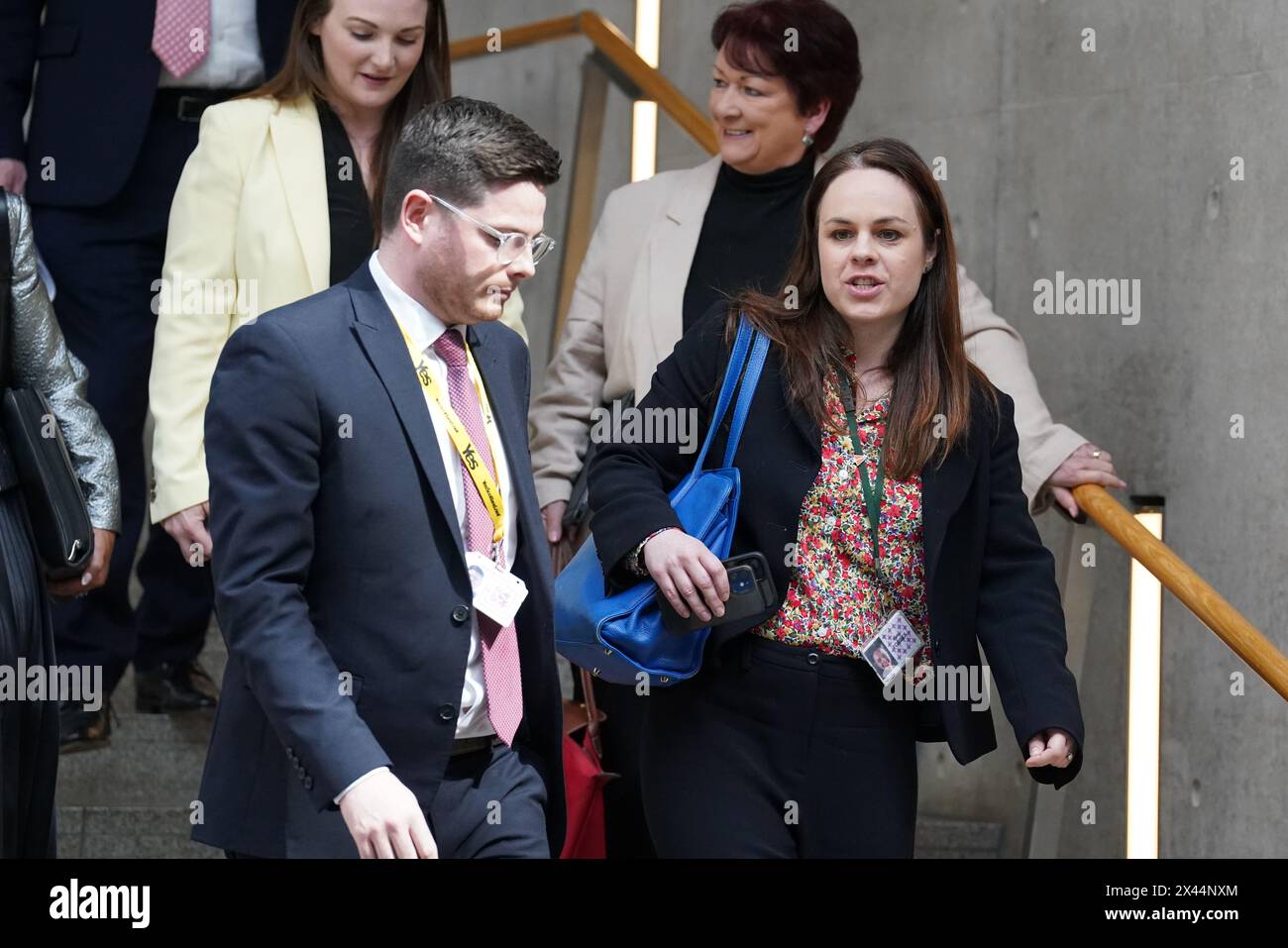 Kate Forbes au Parlement écossais à Édimbourg. Le SNP commence la recherche d'un nouveau dirigeant après une journée de drame dans la politique écossaise a vu Humza Yousaf annoncer sa démission de son poste de premier ministre du pays. Date de la photo : mardi 30 avril 2024. Banque D'Images