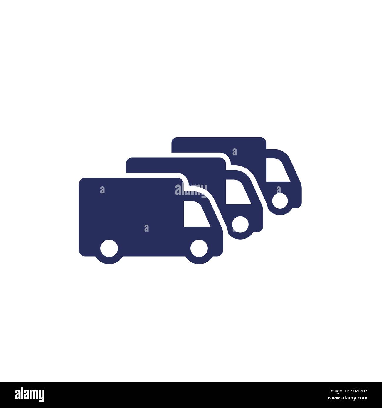 icône de flotte de voitures avec fourgonnettes Illustration de Vecteur