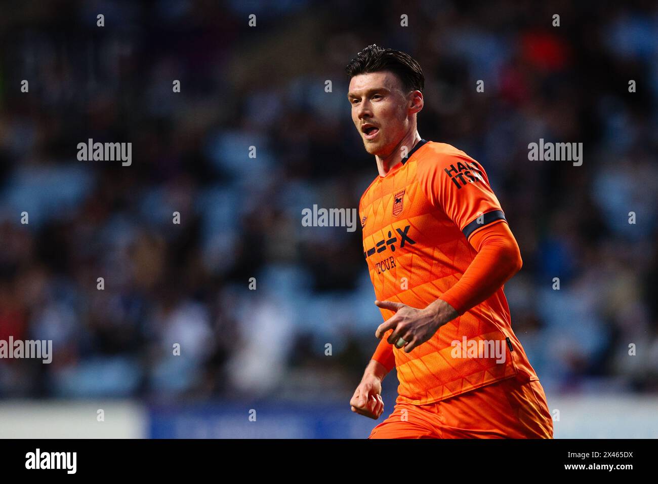 COVENTRY, Royaume-Uni - 30 avril 2024 : Kieffer Moore d'Ipswich Town lors du match de championnat EFL entre Coventry City FC et Ipswich Town FC à la Coventry Building Society Arena (crédit : Craig Mercer/ Alamy Live News) Banque D'Images