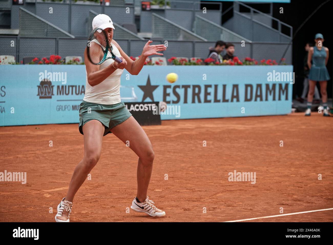 Madrid, Espagne. 30 avril 2024. Tennis, Individual Women, QF : Mutua Madrid Open de tennis WTA, Madison Keys (USA) V ons Jabeur (TUN). Madison Keys (États-Unis). Crédit : EnriquePSans/Alamy Live News Banque D'Images