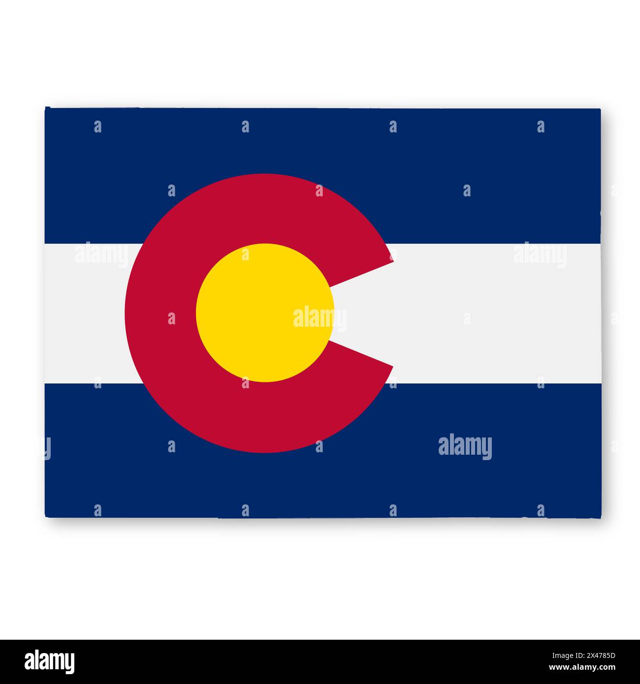 Illustration de la carte du drapeau de l'État du Colorado Banque D'Images