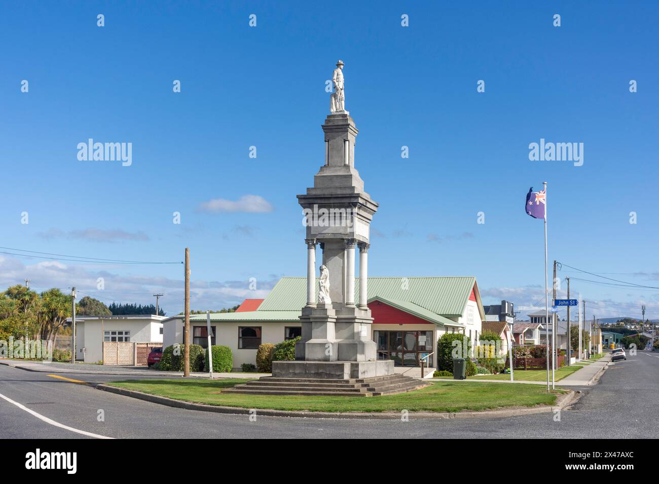 Mémorial de la Guerre mondiale, James Street, Balclutha, Otago, Nouvelle-Zélande Banque D'Images