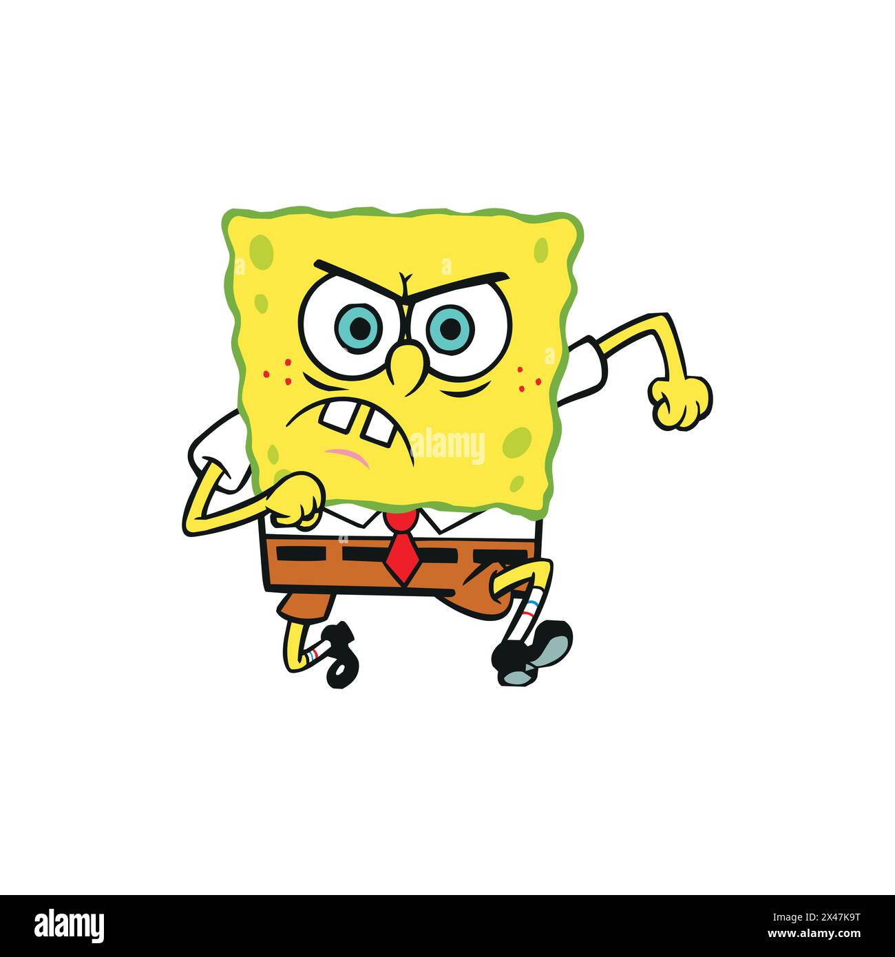 Spongebob squarepants personnage Angry expression vecteur illustration Illustration de Vecteur