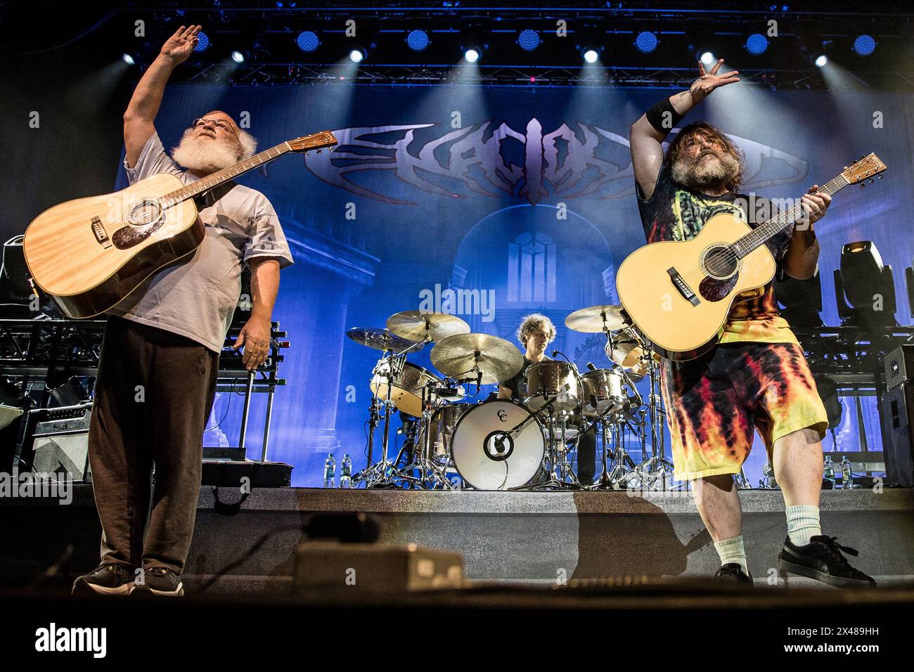 Tenacious d joue en live à Oslo le 30 avril 2024 sur le Spicy Meatballs Tour Banque D'Images