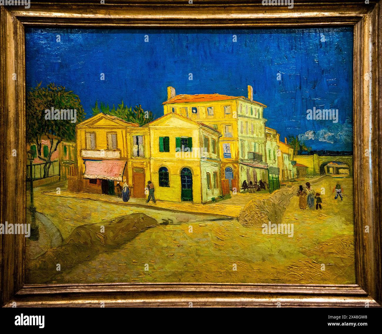 La Maison jaune au Musée Van Gogh à Amsterdam, pays-Bas. Banque D'Images