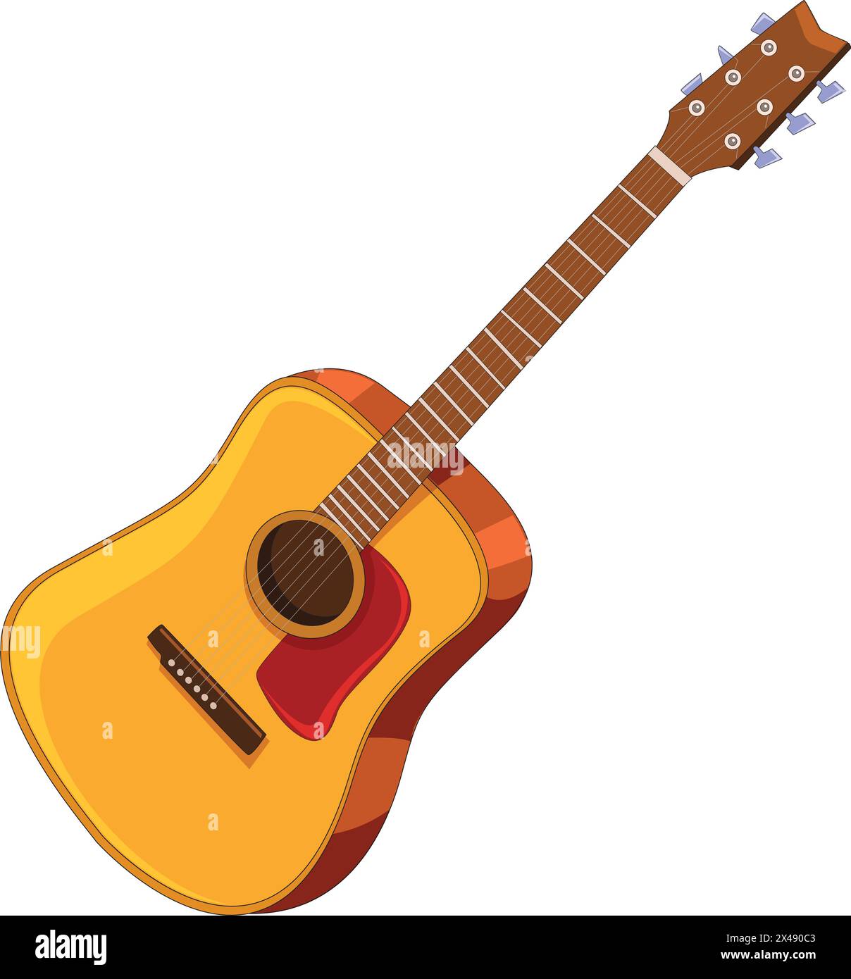 Guitare brun Illustration de Vecteur