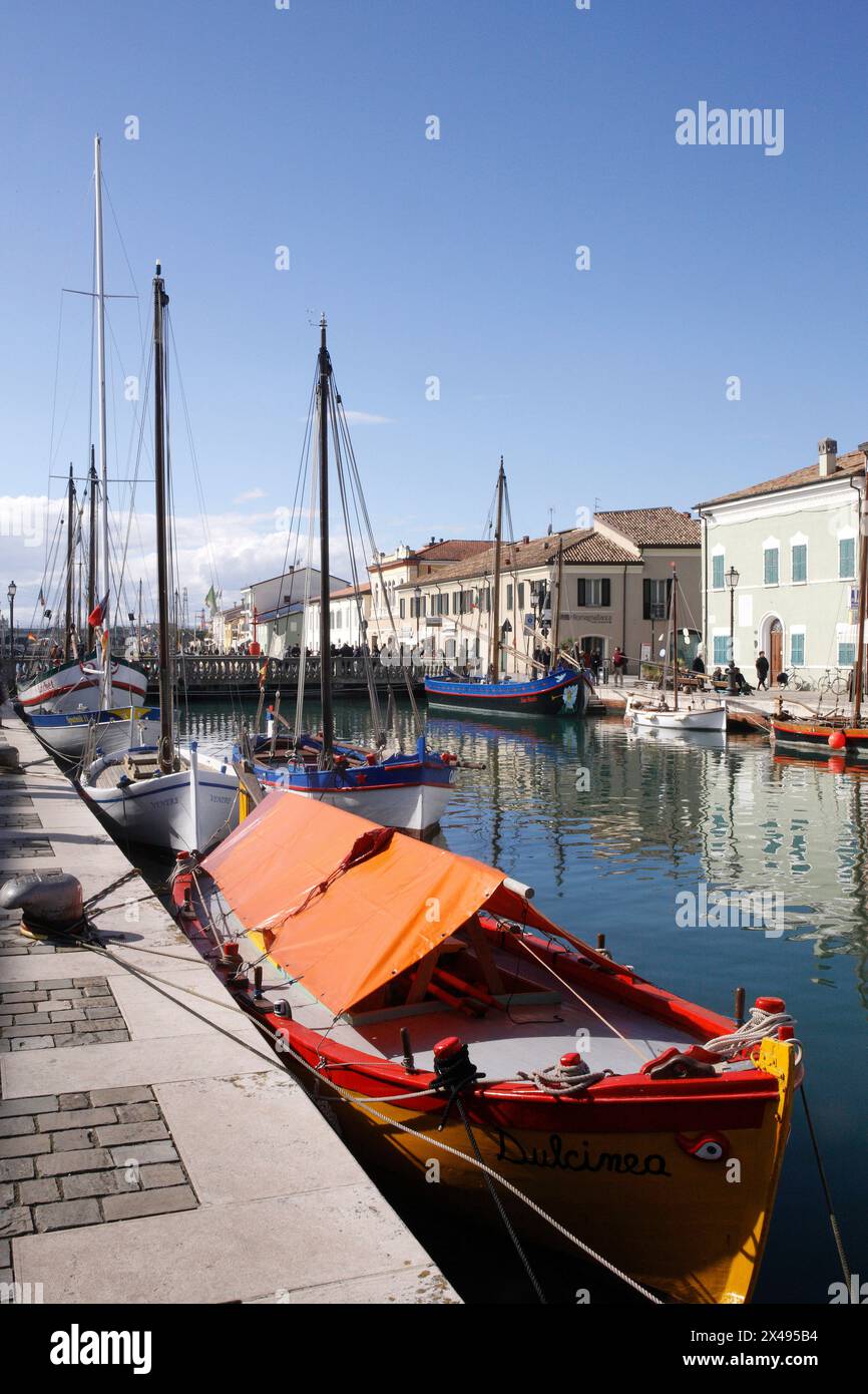 Italie Emilia Romagna Cesenatico ' Museo della Marineria bateaux Banque D'Images
