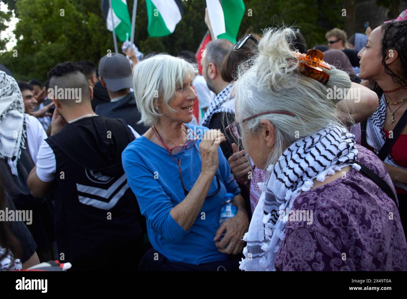 Revolutionäre 1. Manifestation de mai, Berlin, Südstern, palestine libre, *** manifestation du jour de mai révolutionnaire, Berlin, Südstern, palestine libre, Handelmann Banque D'Images