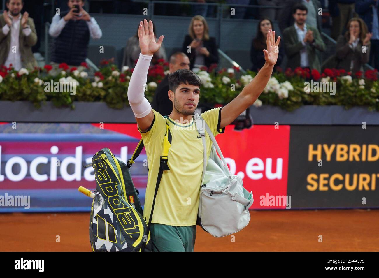 Madrid, Espagne. 01 mai 2024. Carlos Alcaraz (SPA) vs Andréi Rubliov (RUS) lors des Masters Series Madrid à Madrid le mercredi 01 mars 2024 crédit : CORDON PRESS/Alamy Live News Banque D'Images