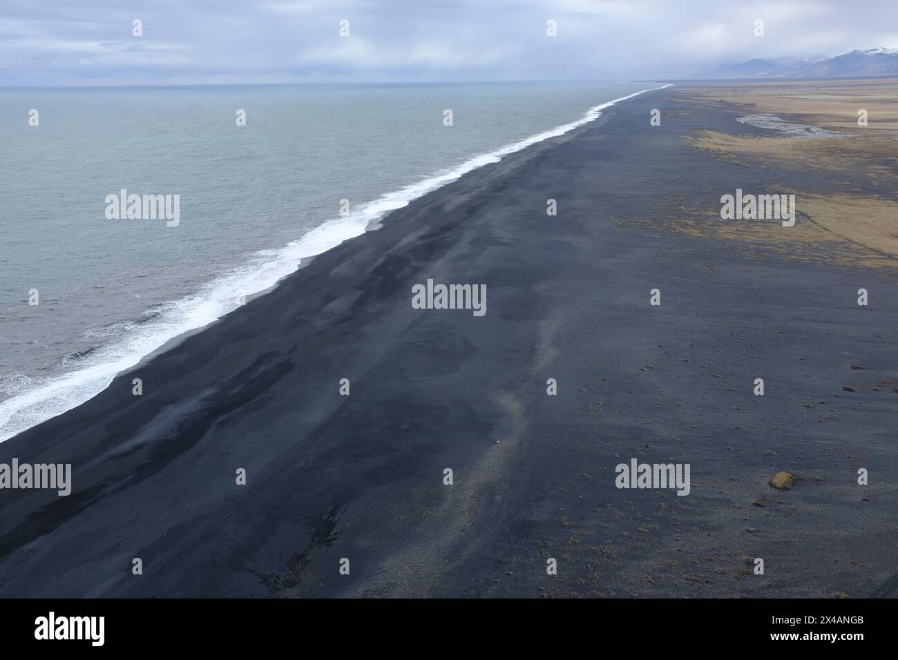 Black Beach à Dyrholaey, Vik, Islande Banque D'Images