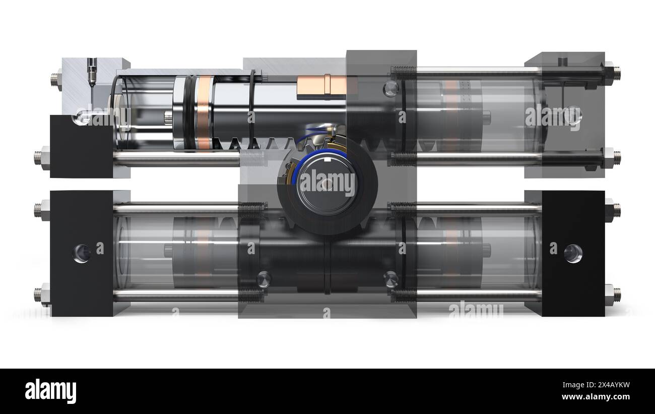 Actionneur rotatif hydraulique Banque D'Images